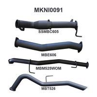 NP300 Navara 3in Turbo Back Exhaust System With Cat, WOM
