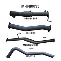 NP300 Navara 3in Turbo Back Exhaust System With Cat, Hotdog