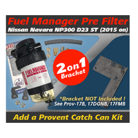 Nissan Navara NP300/D23 Fuel Manager Pre Filter Water Separator Dual Bracket Kit - OS-17-FM