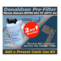 Nissan Navara NP300/D23 Donaldson Pre Filter Fuel Water Separator Dual Bracket Kit - OS-17-FS