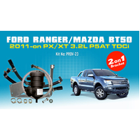 Ford Ranger PX 2.2L/3.2L and Mazda BT50 Provent Oil Catch Can Dual Bracket Kit - OS-PROV-23B