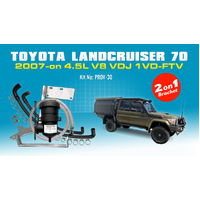 Toyota Landcruiser 70 Series 2007-ON Single & Dual Battery Provent Oil Catch Can Dual Bracket Kit