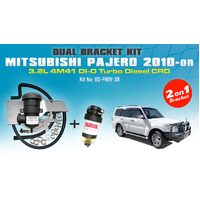 Mitsubishi Pajero 3.2L Provent Oil Catch Can Dual Bracket Kit - Add A Pre-Filter - OS-PROV-38