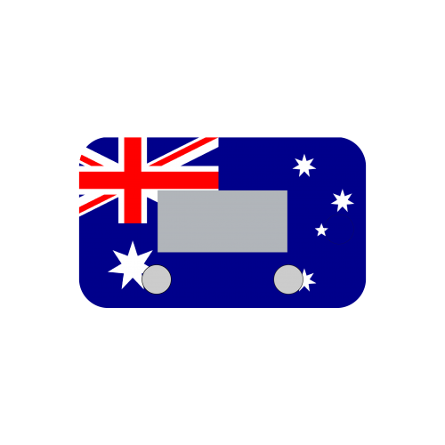  (iDRIVE) EVC Throttle Controller - Face Decals [Face Colour: Aussie Flag]