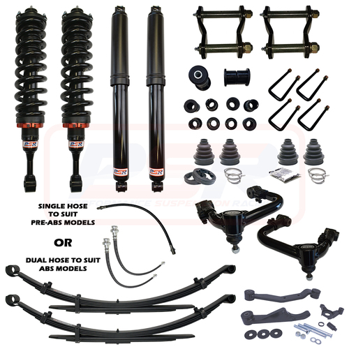 Toyota Hilux N70 PRE-ABS PSR TTG 4" Lift Kit LONG TRAVEL DELUXE Heavy Duty Front and Rear 300KG