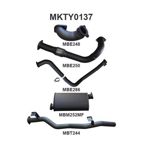 HZJ75, 78 3in With Muffler to Suit DTS Turbo