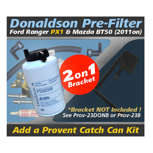 Ford Ranger PX1 2.2L 3.2L/Mazda BT50 2011-ON Donaldson Pre Filter Fuel Dual Bracket Kit