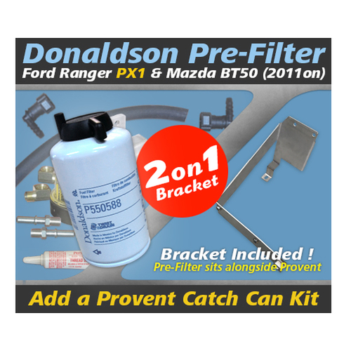 Ford Ranger PX1/Mazda BT50 2011-ON Incl.Bracket Donaldson Pre Filter Fuel Dual Bracket Kit