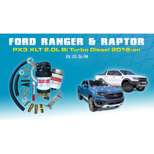 Ford Ranger/Raptor 2018-ON PX3 2.0L Fuel Manager Pre Filter Kit - OS-36-FM