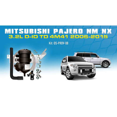 Mitsubishi Pajero NM/NX 3.2L Provent Oil Catch Can Vehicle Specific Kit - OS-PROV-08