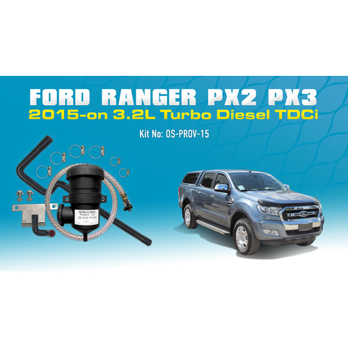 Ford Ranger PX2/PX3 3.2L 2015-ON Provent Oil Catch Can Filter Kit - OS-PROV-15