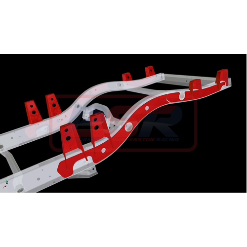 Nissan Patrol GQ-GU Coil Cab Ute External Heavy Duty Tray Mount System (Wagon to ute chassis conversion) (Standard Lower Arm)