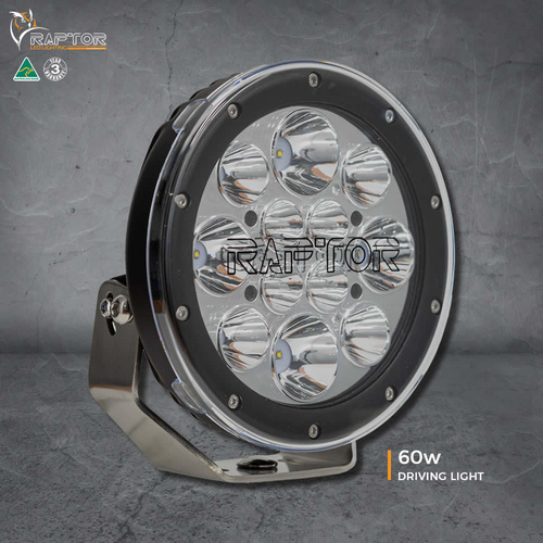 Raptor 60w 7inch LED Driving Light (pair)
